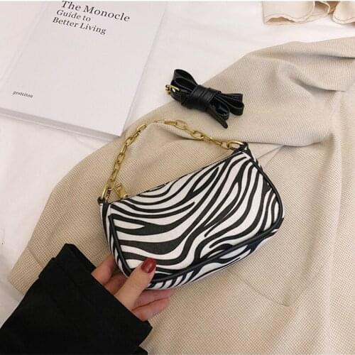 Women fashion Small Horse Hair Zebra Pattern shoulder Bags Women High quality designer bags 2020 new shoulder handbag bags