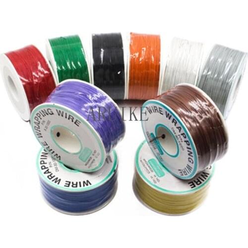 250 m 30 AWG Wrapping Wire 10 Colors Single Strand Copper Cable Ok Electrical for Laptop Motherboard PCB Solder