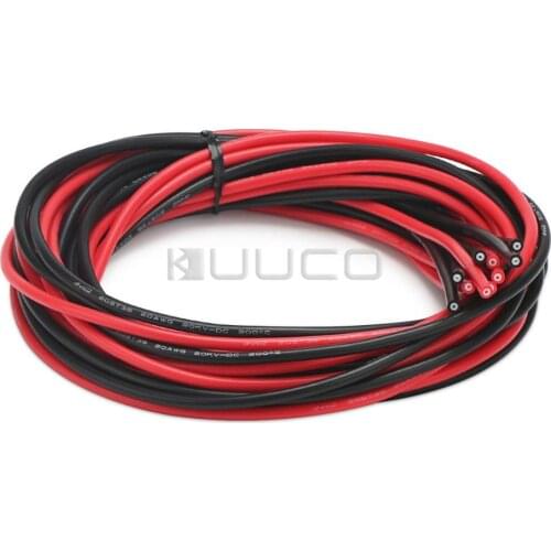 50 PCS/LOT Cable Test Lead Wire 8A 0.5m Audio Cable Double silicone insulating layer Power Cable for DIY Speaker Amplifier