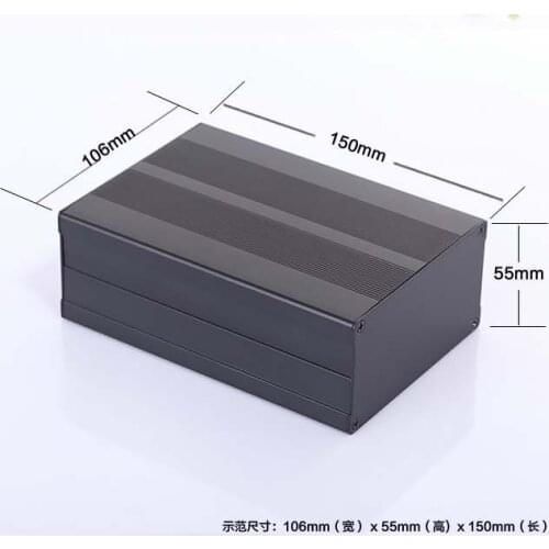 Aluminum Enclosure Electrical Project Case PCB Box 106X55X150mm DIY NEW