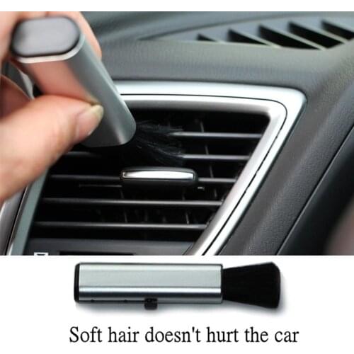 Car retractable cleaning brush Air Conditioner Computer cleaning telescopic keyboard plastic handle wool small brush Accessories