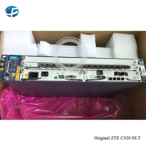 Free Shipping GPON OLT With 10GE Chassis+1*SMXA/3 10G Control Board+1*PRAM AC Card+16 ports GTGH C+ Service For ZTE C320 OLT
