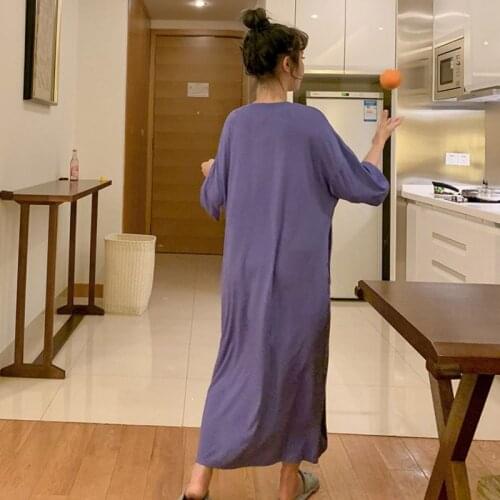Plus Size Nightdresses For Women Summer Round Neck Half Sleeves Dress Sweet Cute Cartoon Sleepwear Loose Comfy Home Wear