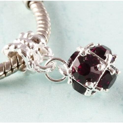 20 pcs Rhinestone Balls Big Hole Beads Spacer Loose Beads For Jewelry Making Necklace Bracelet Accessories