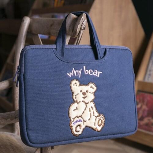 Cartoon Bear Laptop Case for Huawei Matebook Apple Macbook 15.6 Liner Bag 13.3 14 Inch Notebook Computer Handbag Briefcase