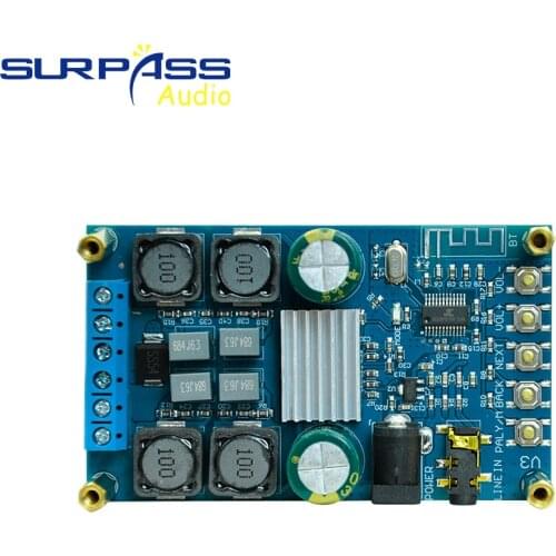 Digital Bluetooth Power Amplifier Module 2 Channel Stereo Sound Receiver with Acrylic Shell Power Input Anti-reverse Function