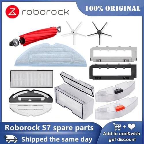 Main brush side brush filter main brush cover water tank, original spare parts Roborock S7 cleaning robot sweeper spare parts