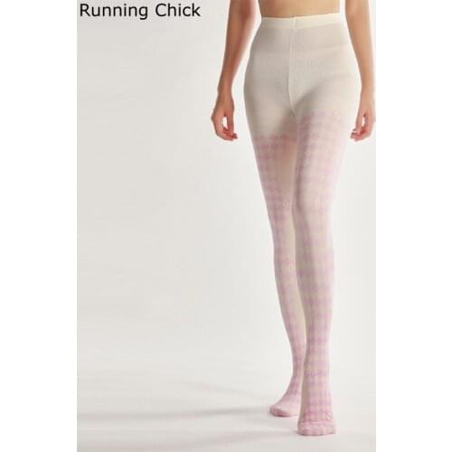 Geometric Check Print Pantyhose, Dropship Suppliers, Tight Women, Viginal, Tattoo-stockings, Digital Printing Wholesales