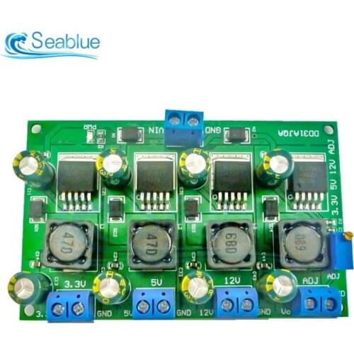 3A Multi-channel Step-down Power Module 3.3V 5V 12V Adjustable Output With Reverse Over-current Temperature Protection