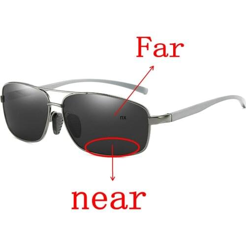 Men Bifocal Reading Glasses Riding and Driving Black Square Presbyopic Glasses Women Magnification Multifocal Sunglasses UV NX