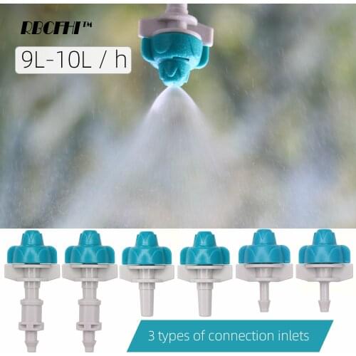 RBCFHI 15PCS 9-10L /h Irrigation Water Misting Nozzles Fine Spray Jet Watering Fogger Sprinklers Seedling Flowers Cultivation