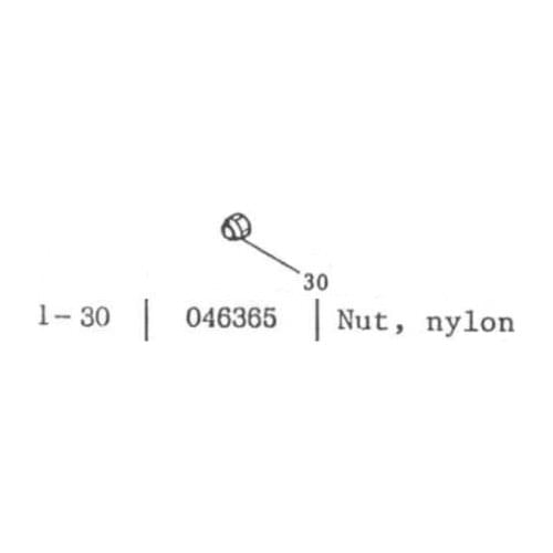 ORIGINAL MARUYAMA pump replacement, 046365 INOX brake nut. M6 MS-160