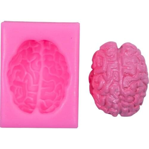 Artificial brain Fondant Cake Mold Halloween skull DIY Silicone mold