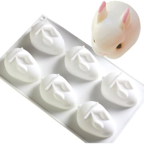 3D Easter Bunny Silicone Molds Chocolate Mousse Cake Rabbit Fondant French Dessert Baking Pastry Backing Tools