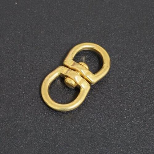 SK902) 2pc Solid Brass double-ring Leathercraft Hardware