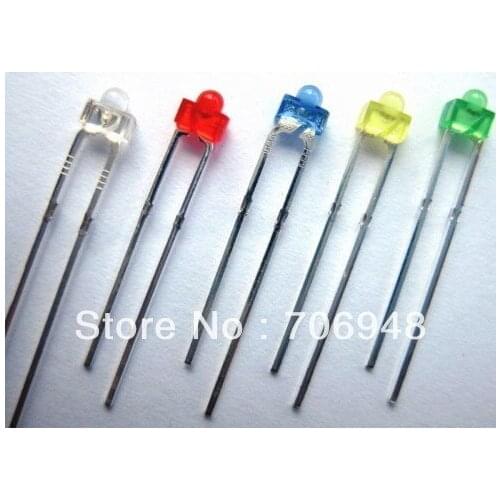 Through hole 500pcs 1.8mm Mixed color Led diode
