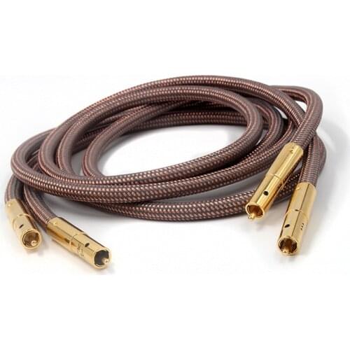One pair Accuphase 40th Anniversary Edition OCC pure copper RCA Interconnect Audio Cable Gold plated plug
