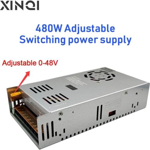 Switching Power Supply Transformer Adjustable AC 110/220V to DC 0-48V 10A 480W 47~63Hz With Digital Display