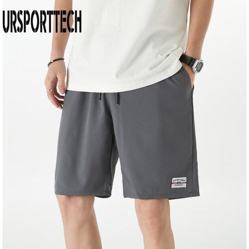 URSPORTTECH Summer Shorts Men Overzied 5XL Casual Gyms Sportswear Short Homme Streetwear Elastic Waist Men Shorts Brand Clothing