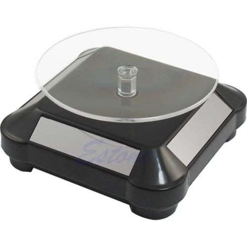 Solar Showcase 360 Rotating Turntable Jewelry Watch Ring Phone Display Stand