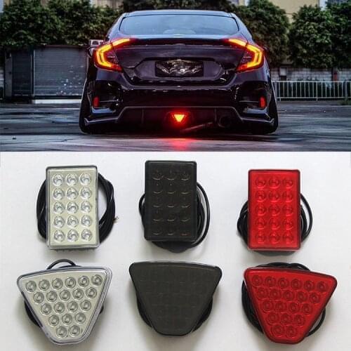 12V Universal Car Rear Lip Pilot LED Light Auto Flashing Brake Lights Anti-collision Taillight Surrounding Modified LED Lights