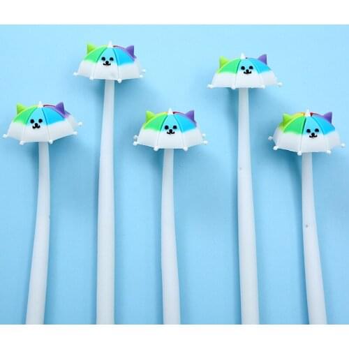 36PCS Cute Rain Umbrella Style Stationery Pen Japanese Cute Student Gel Pen Office Kawaii School Supplies