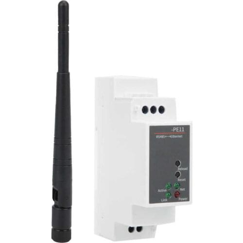 9-50VDC 10W PE11-M RS485 to WIFI Serial Server Rail Mounting Ethernet Network Module
