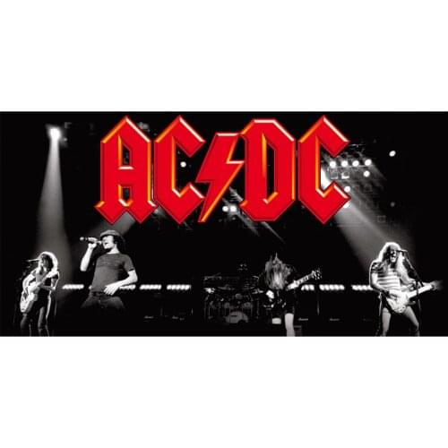 Bath Towel Bamboo Fiber AC/DC Pattern Printed Bathing Towel Absorbent Beach Towels Suit For Home Travel 140x70cm