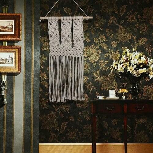 Bohemian Decor Tapestry Macrame Wall Hanging Show Window Hotel Ornaments Cotton And Linen Hand Knitting Pendant