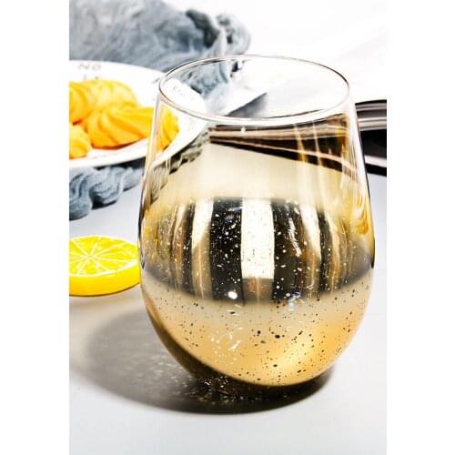 CUP WINE Glass Creative starry sky egg-shaped cup crystal glass fruit juice cold drink breakfast milk cup