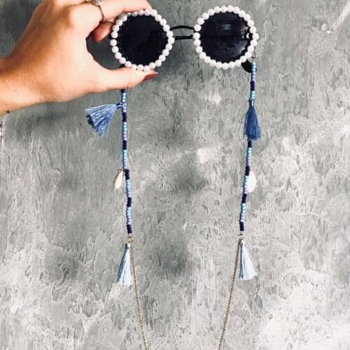 Boho Reading Glasses Chain for Women Metal Sunglasses Cords Beaded Eyeglass Lanyard Hold Straps Eyewear Retainer