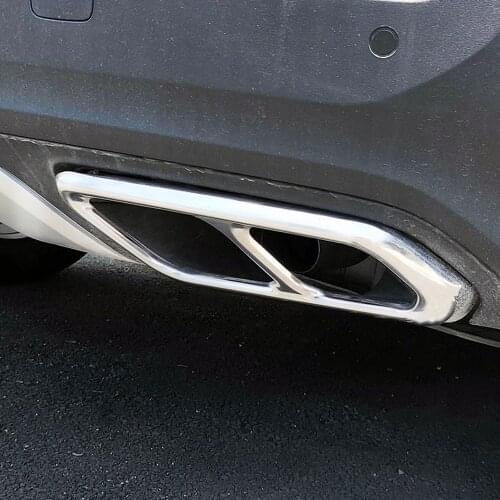 For Volvo XC40 2018-2021 Stainless Rear Exhaust Muffler Tip Pipe Decoration Cover Trim Car Styling