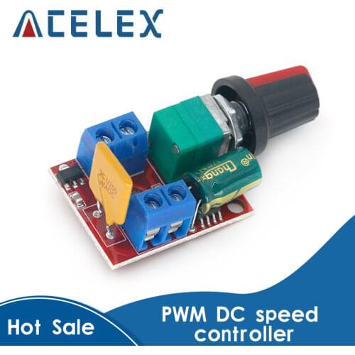 Hot Sale Mini 5A PWM Max 90W DC Motor Speed Controller Module 3V-35V Speed Control Switch LED Dimmer