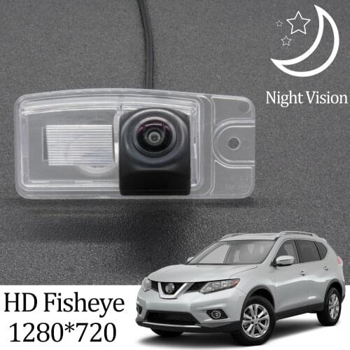 Owtosin HD 1280*720 Fisheye Rear View Camera For Nissan X-Trail/Rogue T32 2014 2015 2016 2017 2018 2019 Car Parking Accessories