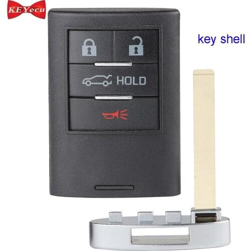 KEYECU for Cadillac ATS XTS 2013 2014 2015 Smart Remote Car Key Shell Case Fob Housing Cover for FCC ID NBG009768T