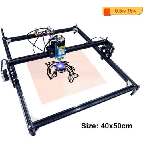 40*50cm Laser Engraver 2 Axis CNC Wood Router Cutter Printer High Precision DIY Desktop Laser Engraving Cutting Machine 0.5W-15W