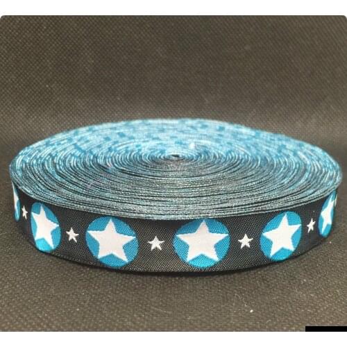 2015 NEW 5/8'' 16mm 10yard/sets Woven Jacquard Ribbon with star /five-pointed star For Dog Collar