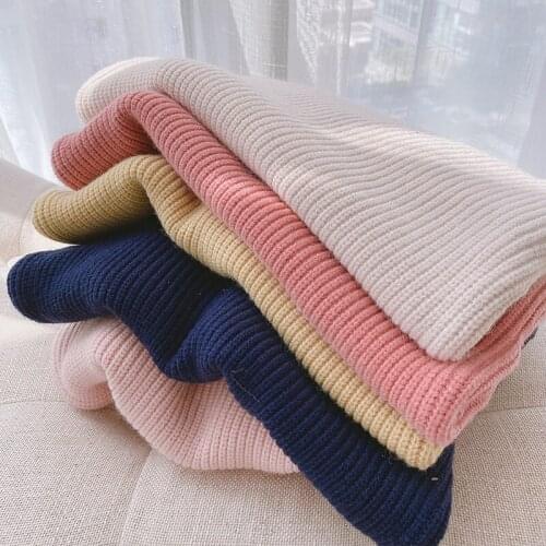Melario Solid Color Baby Girls Soft Wool Knitted Sweater for Childrens Tops Clothes 2021 New Kids Cashmere Pullover Sweaters