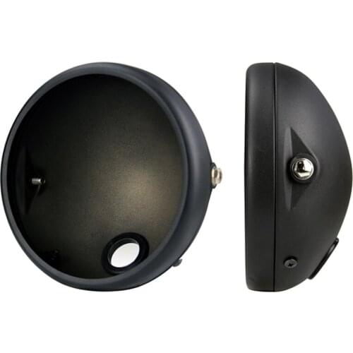 Motorcycle LED Headlight Housing 7 Inch Retro Modified Headlight Base 7inch LED Headlight Shell Bucket Housing Shell Trim Holder