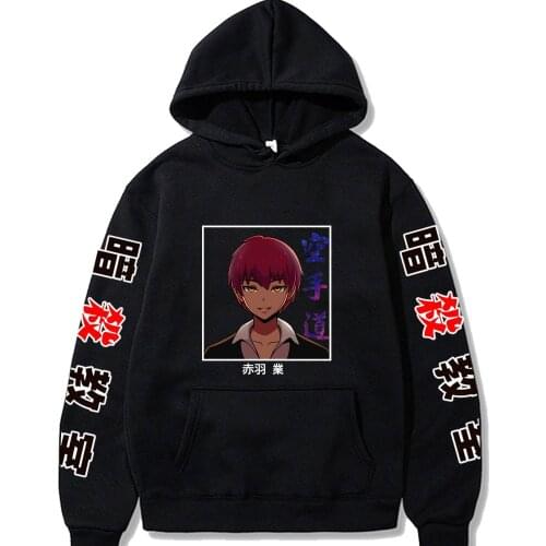 Assassination Classroom Karma Akabane Anime Hoodies Streetwear Mens Sweatshirt Hip Hop Clothes