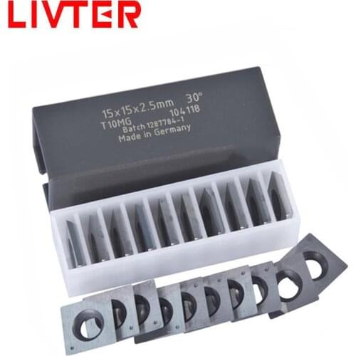 LIVTER 10pcs tungsten carbide inserts blade for router bit / milling cutter / planer helical spiral cutter head
