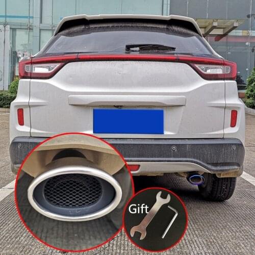 Stainless Steel Car Muffler End Pipe Exhaust Tips for Honda HRV 2015 2016 2017 2018 1.5L Styling