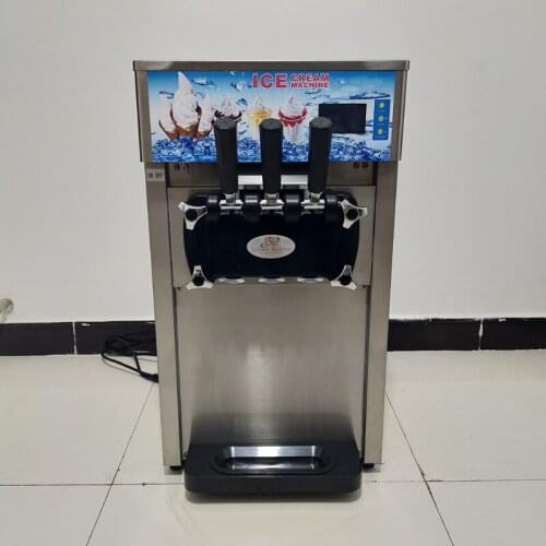 Desktop Mini Soft Serve Ice Cream Makers Machine 3 Flavors Commercial Ice Cream Machine
