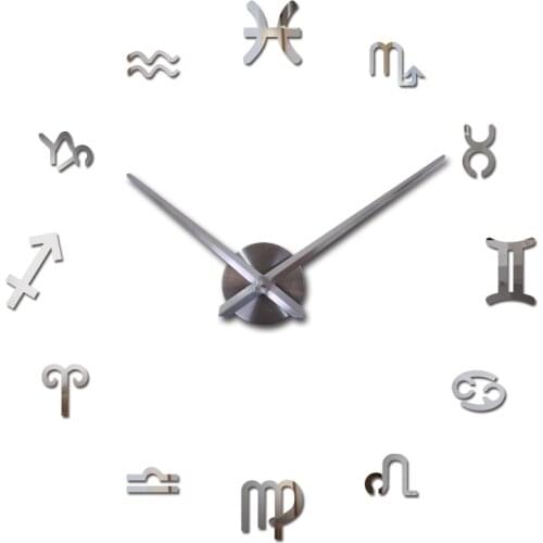 New wall clock quartz watch reloj de pared modern design large decorative clocks Europe acrylic stickers living room klok
