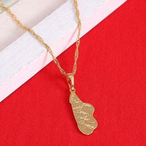 Madagascar Map Necklace Pendant For Women Gold Color Jewelry Africa Malagasy Maps Jewelry