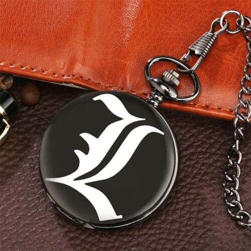 Hot Japanese Anime Theme Quartz Pocket Watch Fob Chain Punk Pendant Watch Retro Clock for Student Pocket Clock Gifts