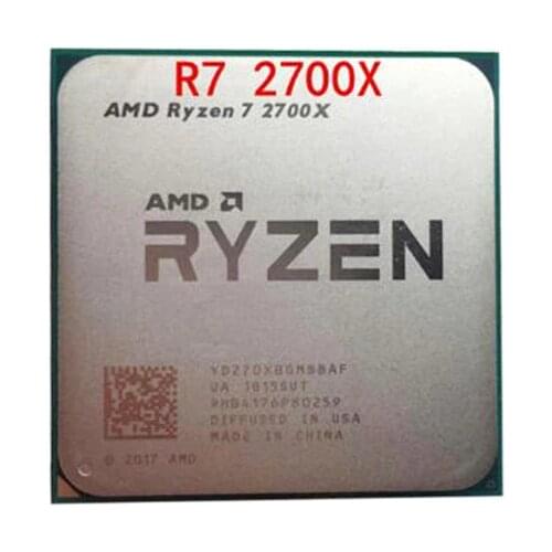 AMD Ryzen 7 2700X CPU Processor 8Core 16Threads AM4 4.3GHz 16MB TDP 105W Cache 14nm DDR4 2667MHZ r7 2700x Desktop