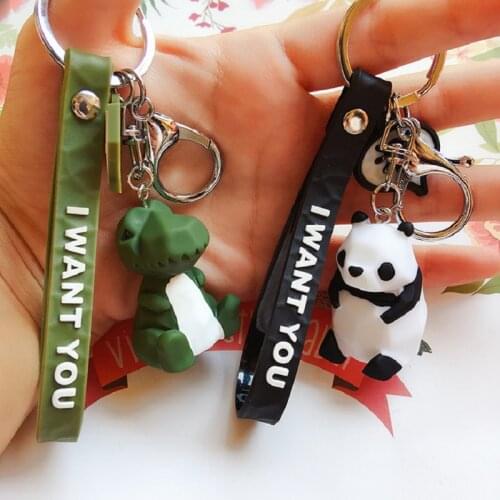 Resin Geometry Family Cutie Cute Animal Dinosaur Keychain Car Pendant Rabbit Keychain