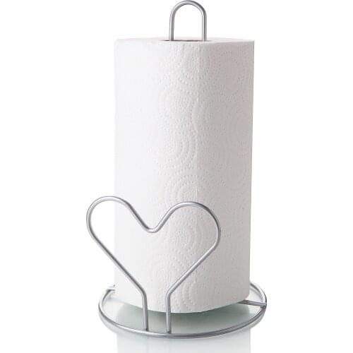 Silver Series Heart Upright Towel Holder