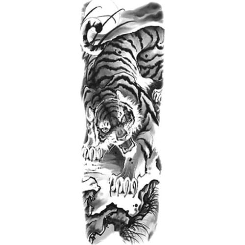 Supernatural Lion Tiger Tattoo False Hand Shoulder Stickers Cool Stuff Arte Body Jewelry Fashion Makeup
